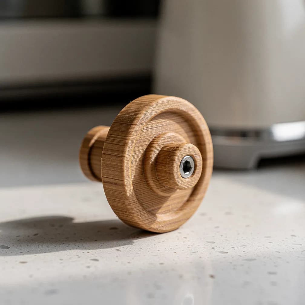 Roulette de store — effet bois