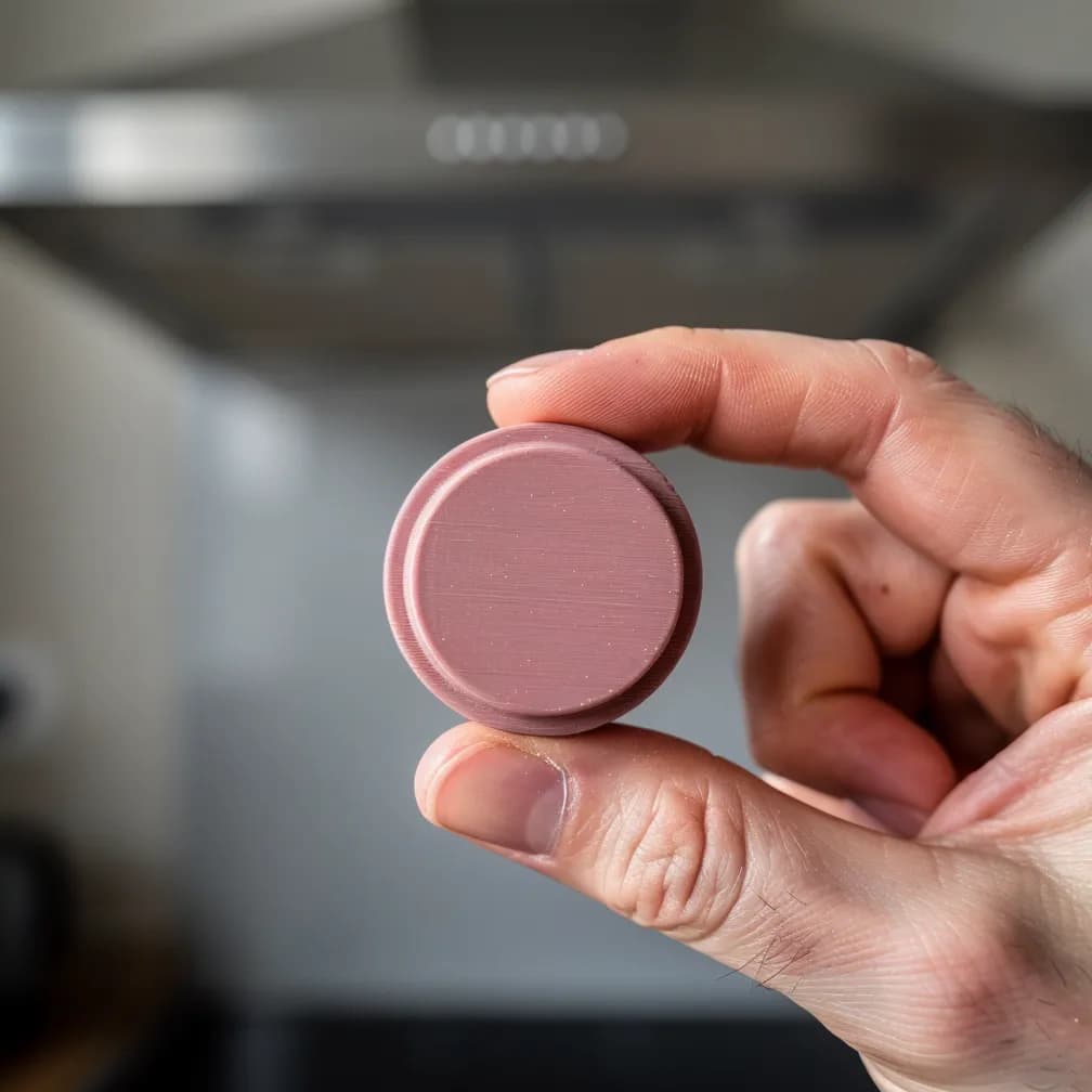 Molette de hotte — rose poudré