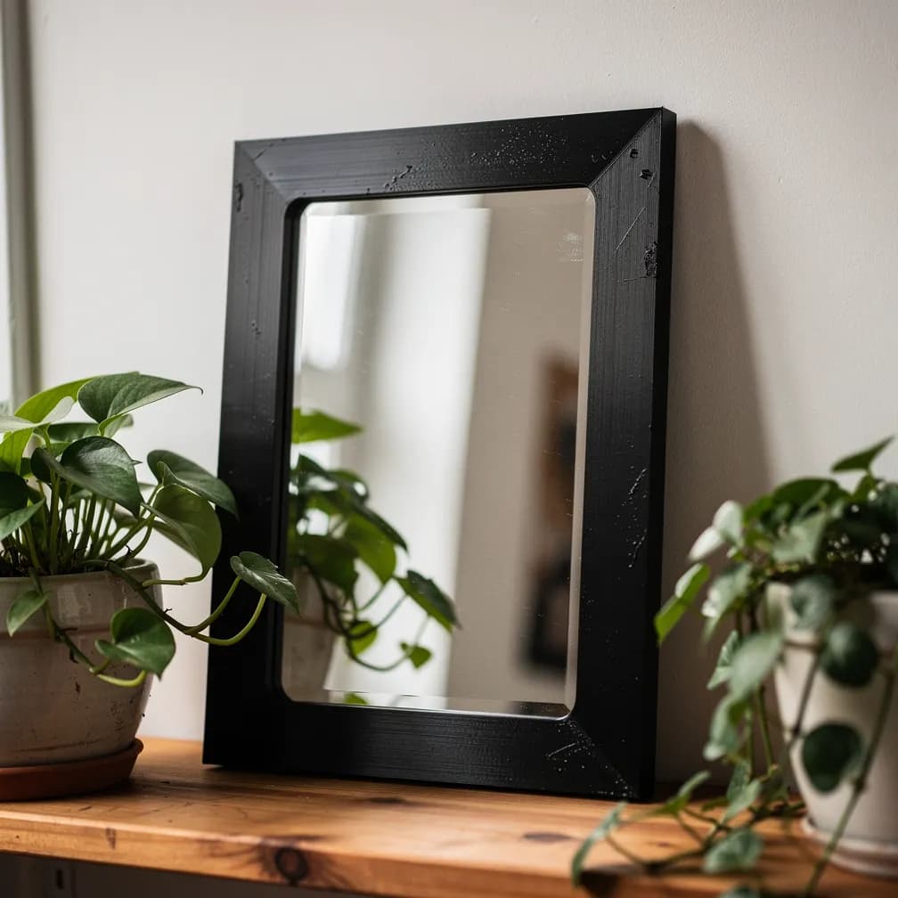 Miroir décoratif — noir
