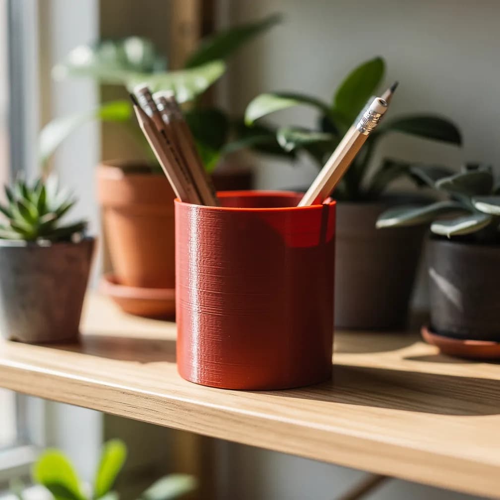 Pot à crayons — rouge