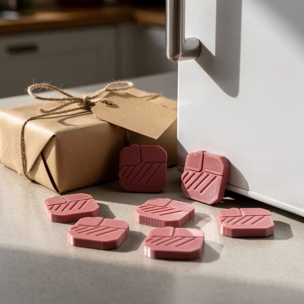 Aimants de frigo — rose poudré