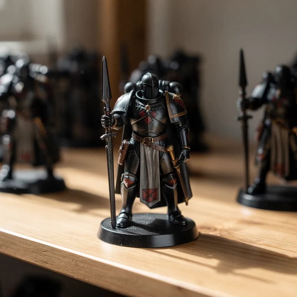 Figurine de chevalier — noir