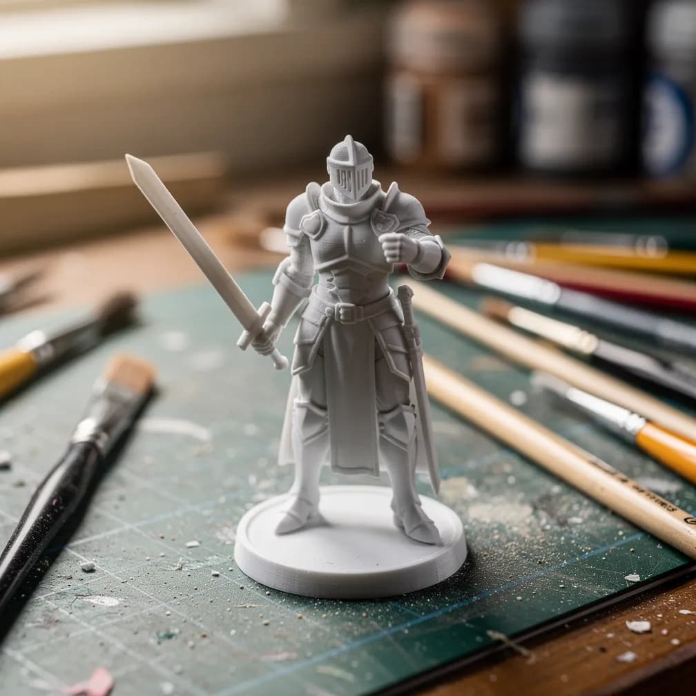 Figurine de chevalier — blanc