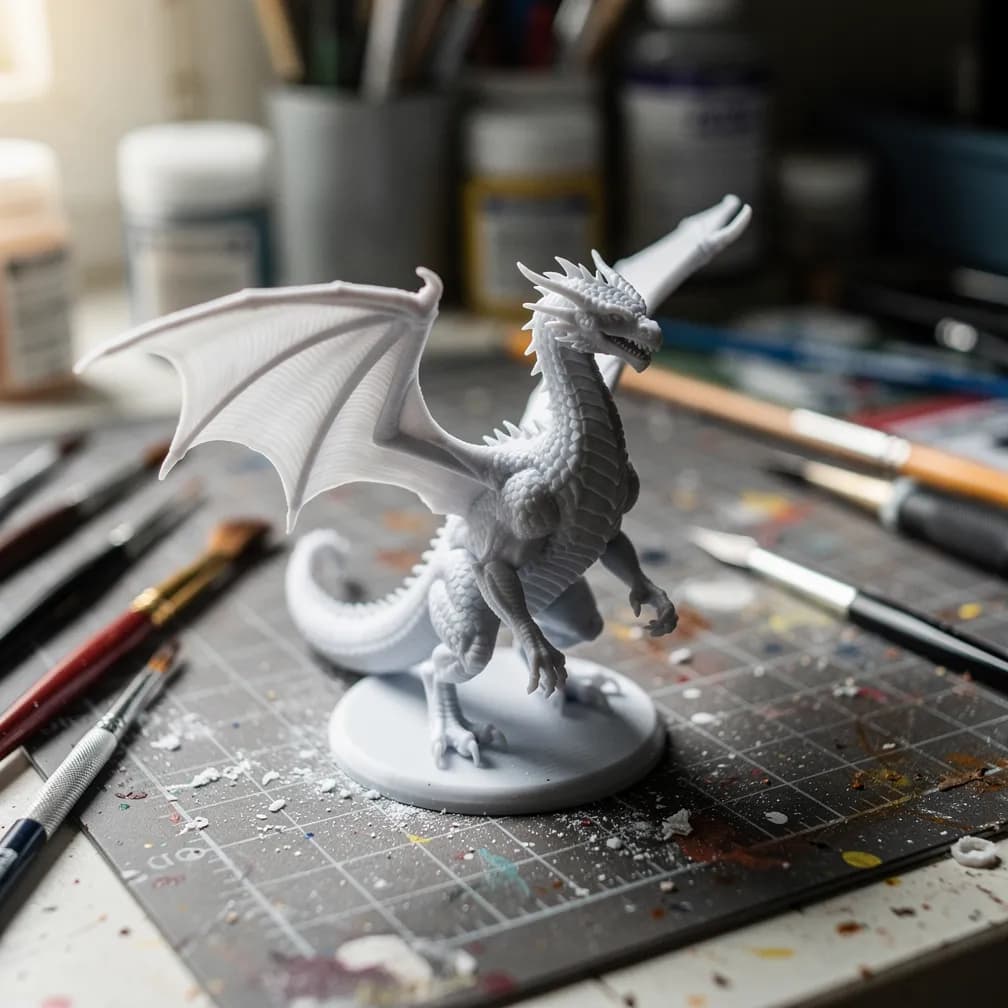 Dragon miniature — blanc