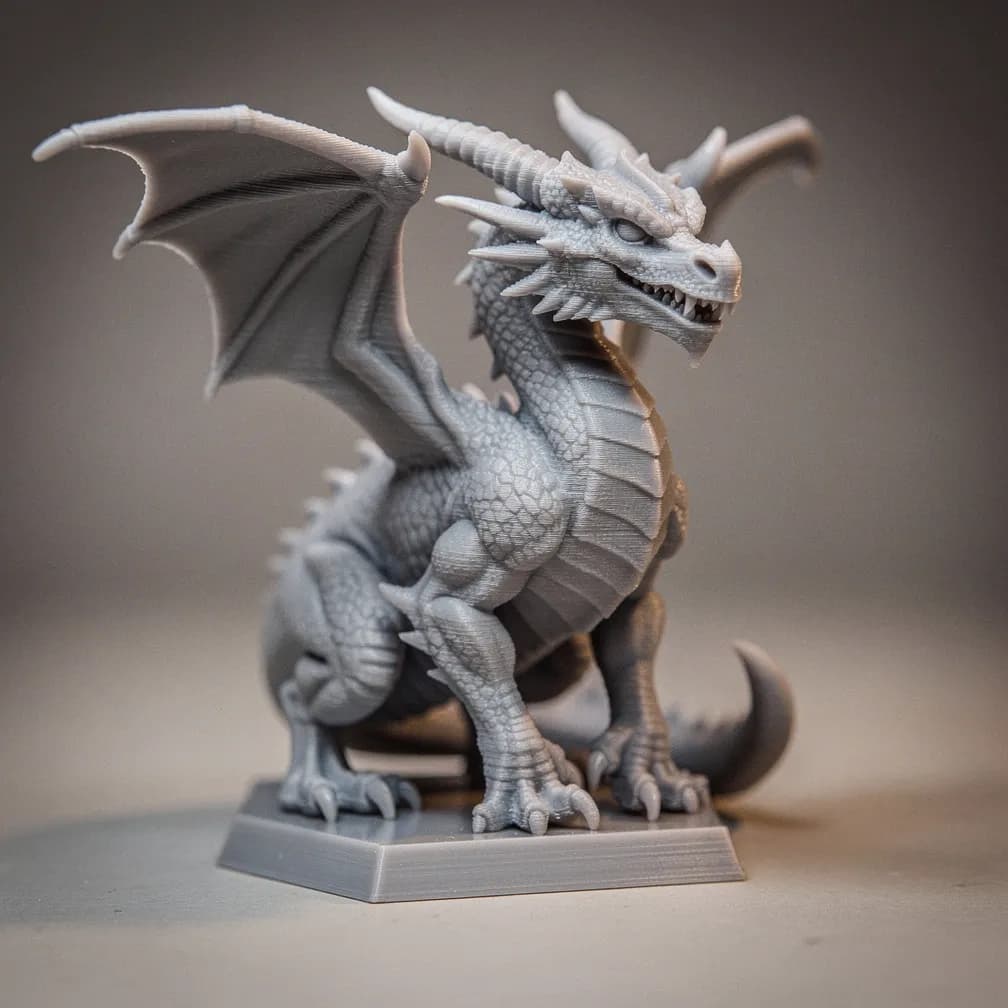 Dragon miniature — gris