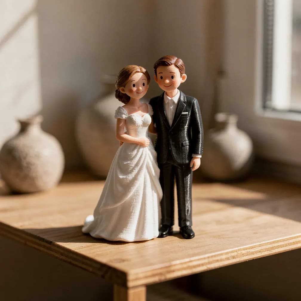 Figurine de mariés — blanc