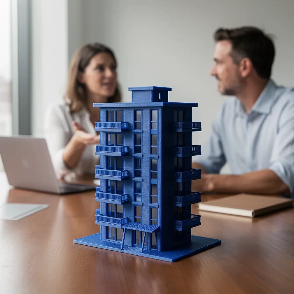 Maquette d'immeuble — bleu