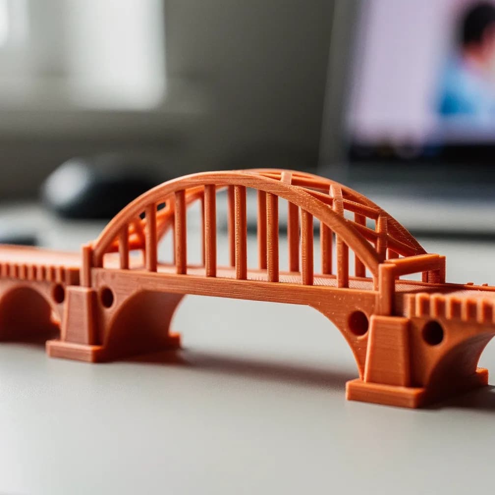 Maquette de pont — terracotta