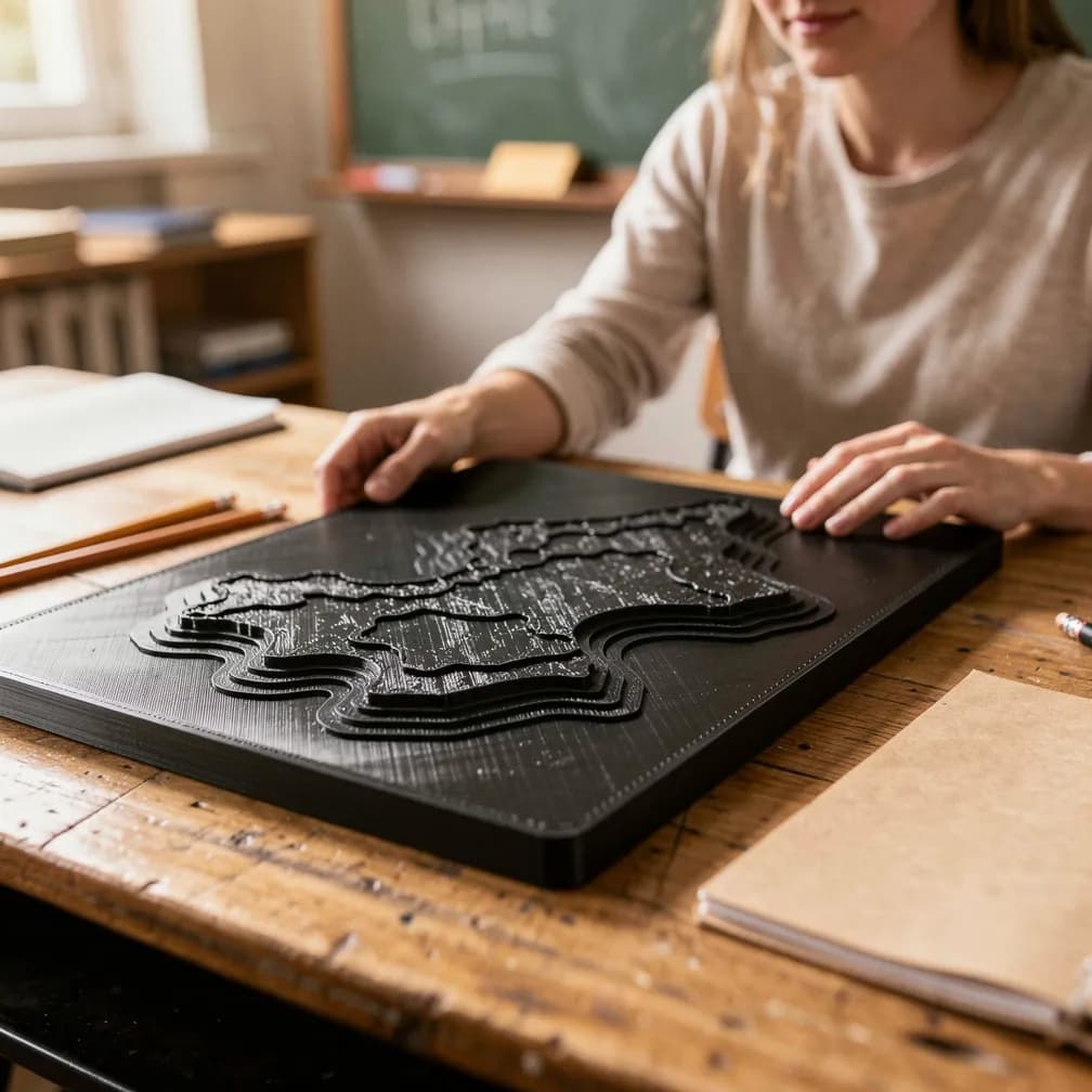 Carte tactile — noir