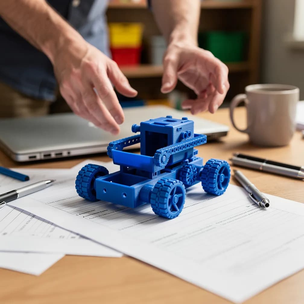 Pièces de robot scolaire — bleu