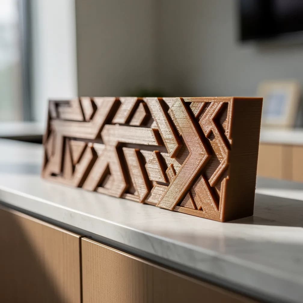 Enseigne en relief — effet bois