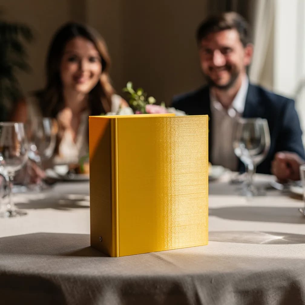 Porte-menu — moutarde