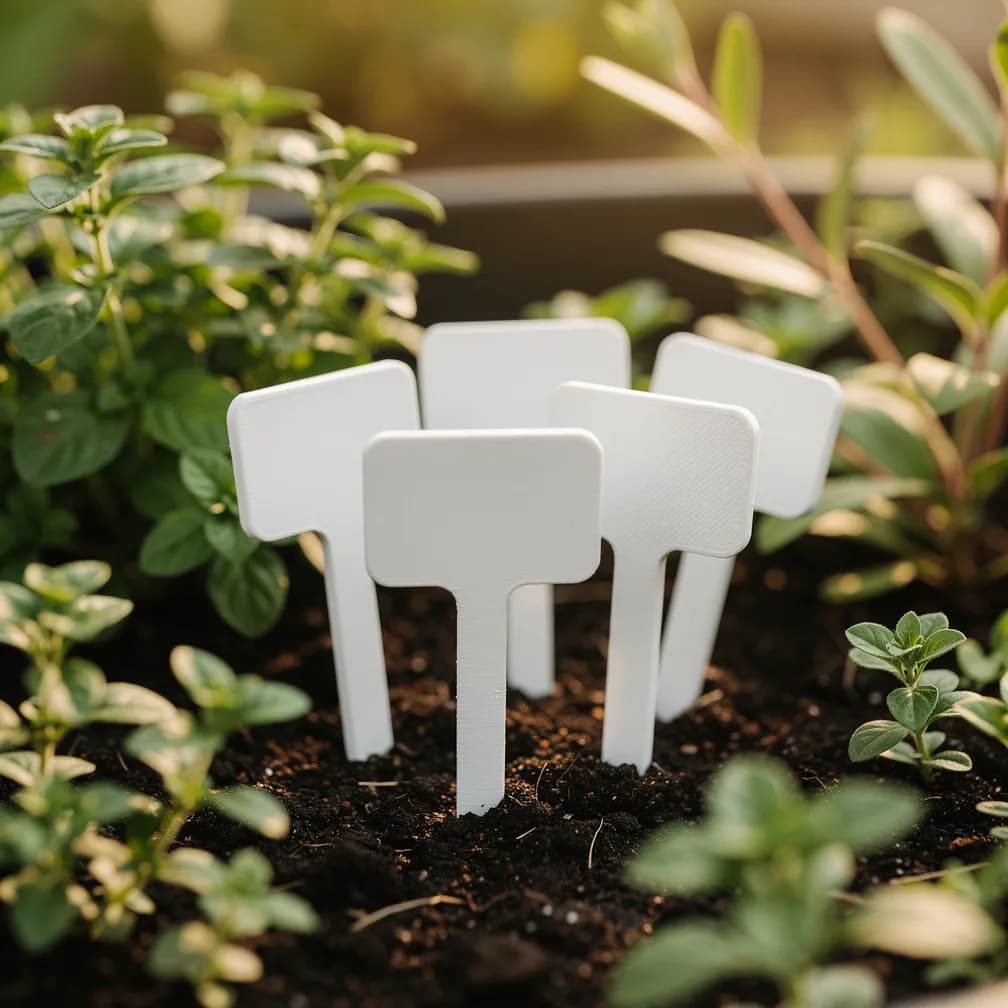 Étiquettes de plantes — blanc