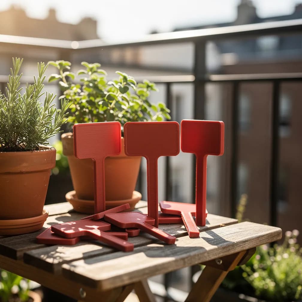 Étiquettes de plantes — rouge