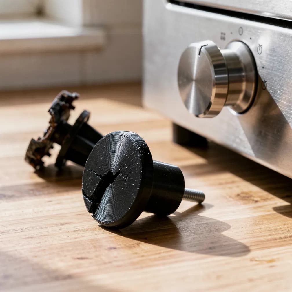 Manette de four Hotpoint cassée : la remplacer ou la refaire en 3D ?