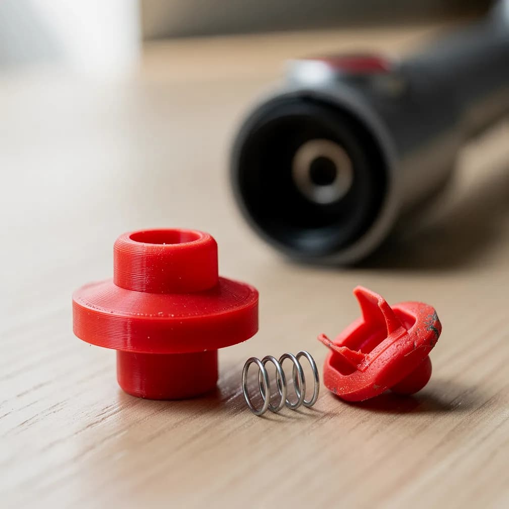 Clip de tube Dyson cassé ? Souvent, un bouton à 4 € suffit