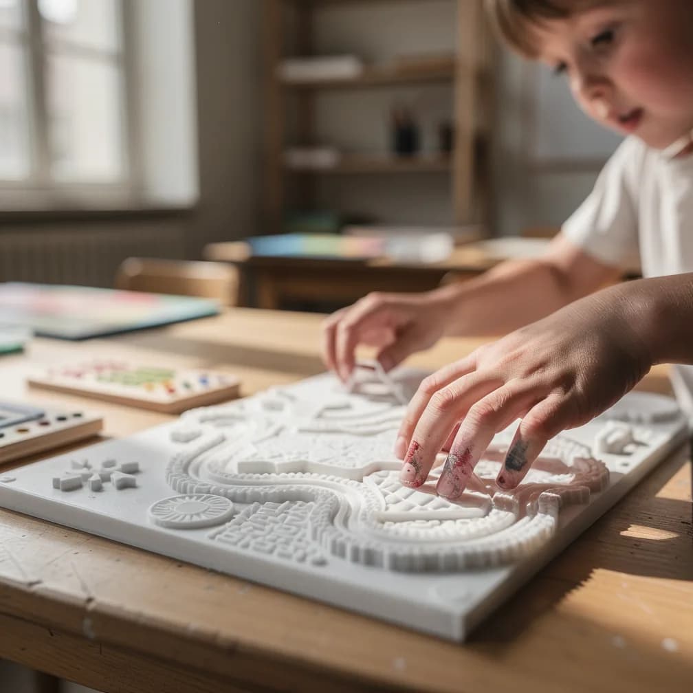 Matériel pédagogique adapté imprimé en 3D : cartes tactiles, reliefs, aides