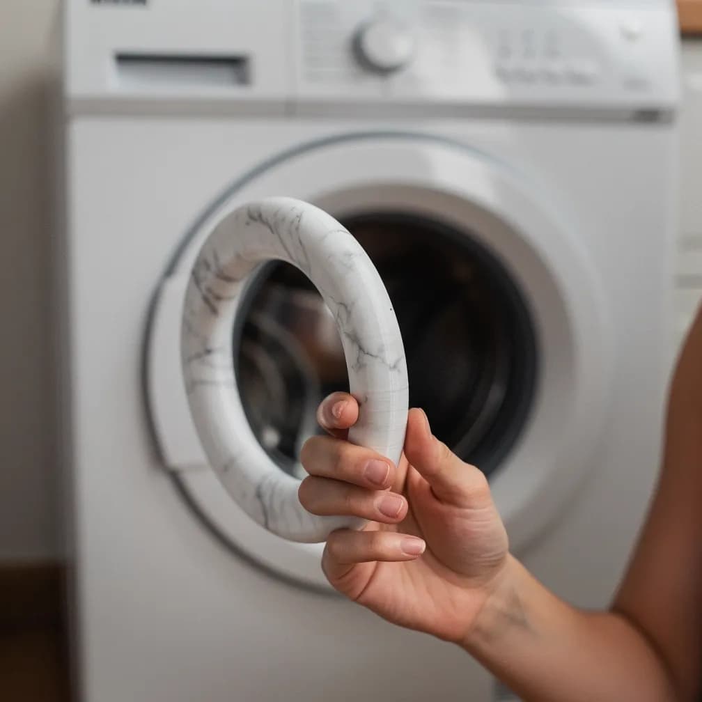Poignée de hublot de lave-linge — effet marbre