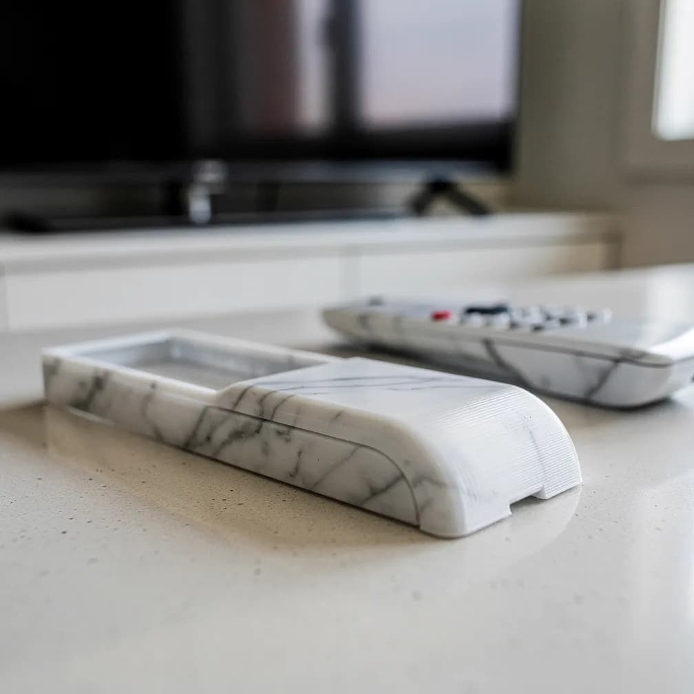 Cache de piles de télécommande — effet marbre