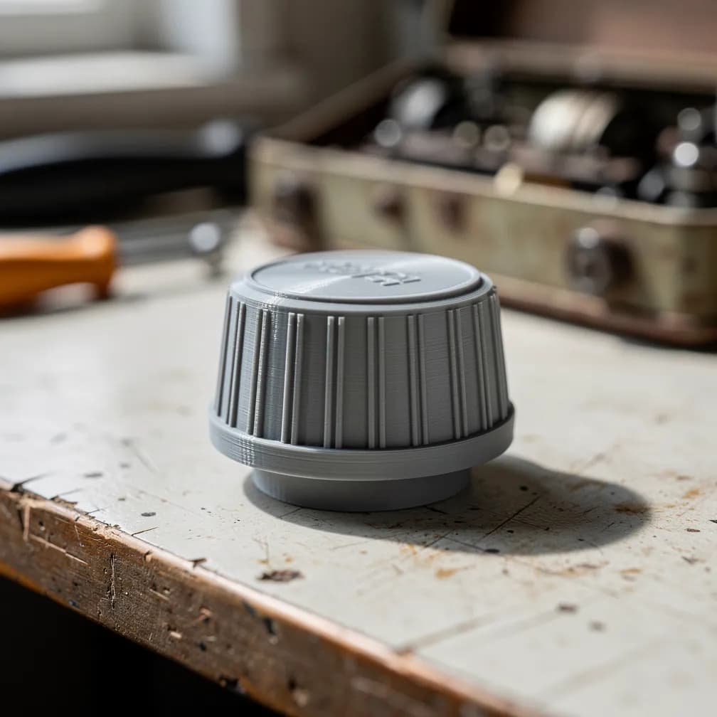 Bouton de radio ancienne — gris