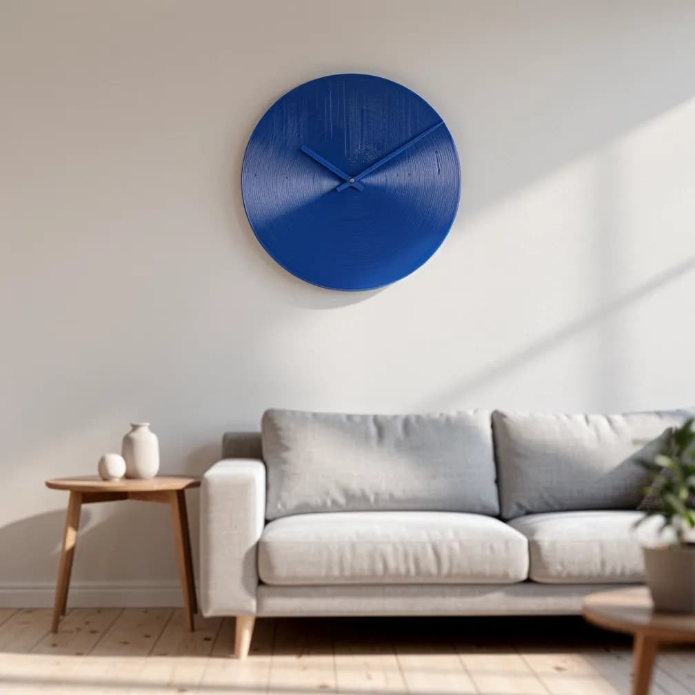 Horloge murale moderne — bleu