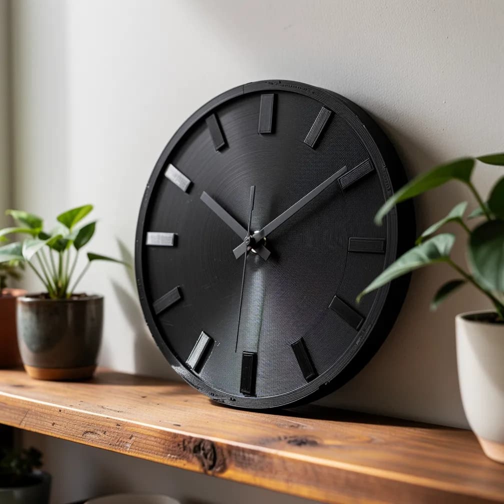 Horloge murale moderne — noir