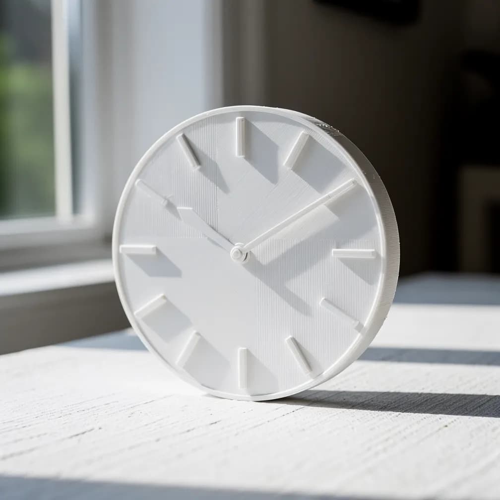 Horloge murale moderne — blanc