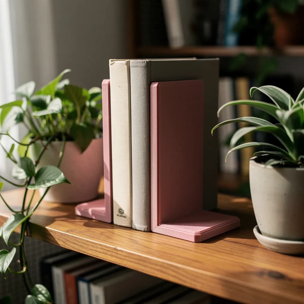Serre-livres — rose poudré
