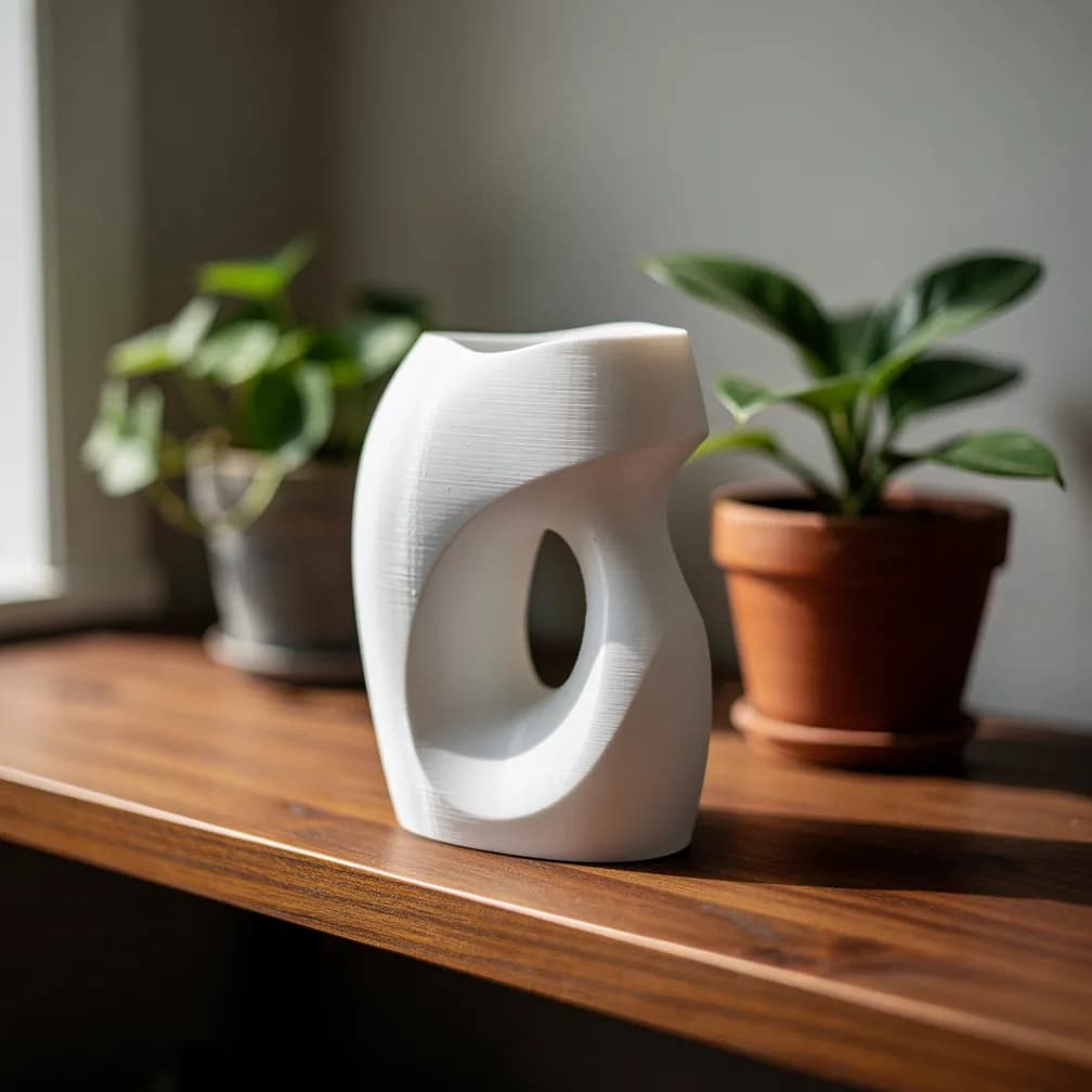 Sculpture abstraite — blanc