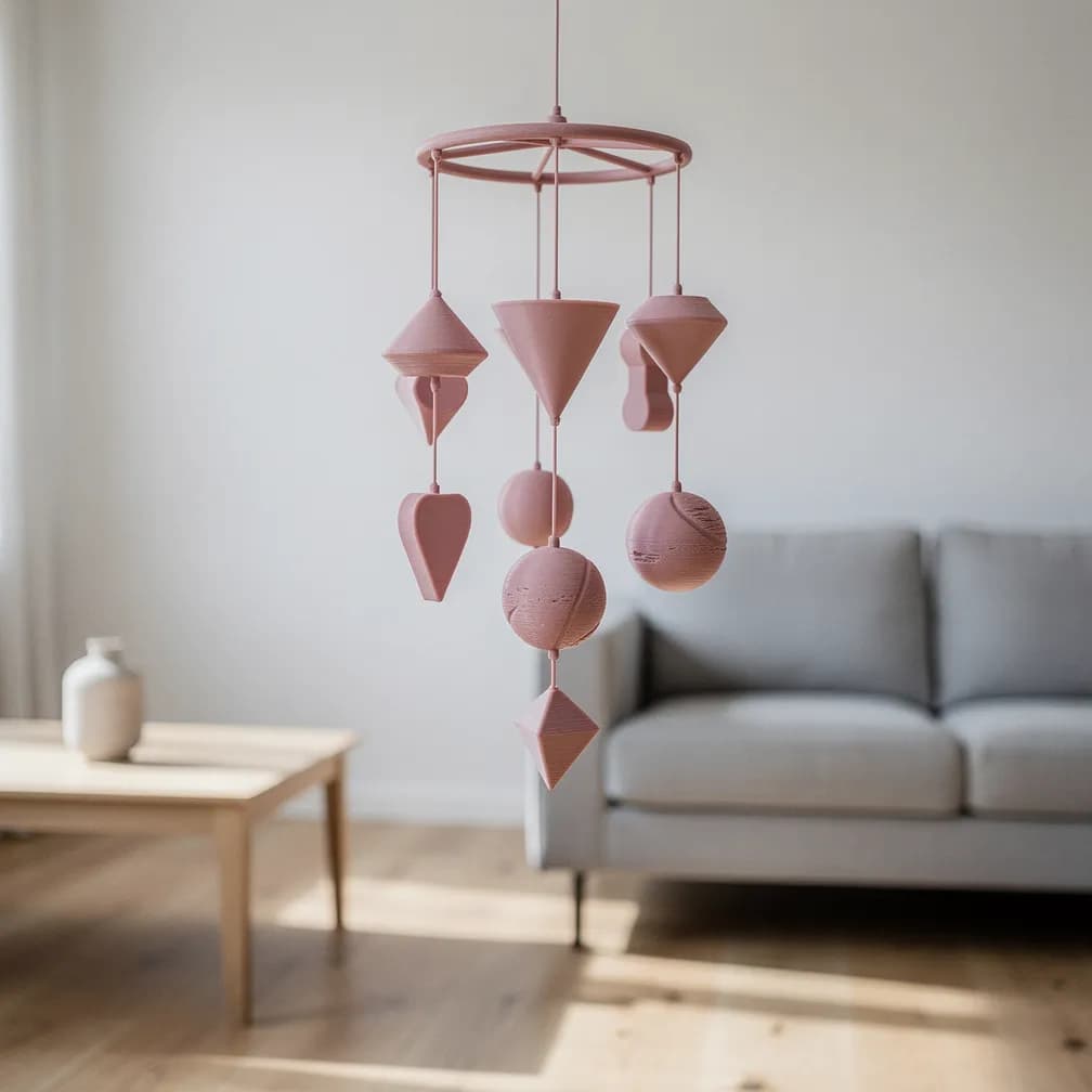 Mobile suspendu — rose poudré