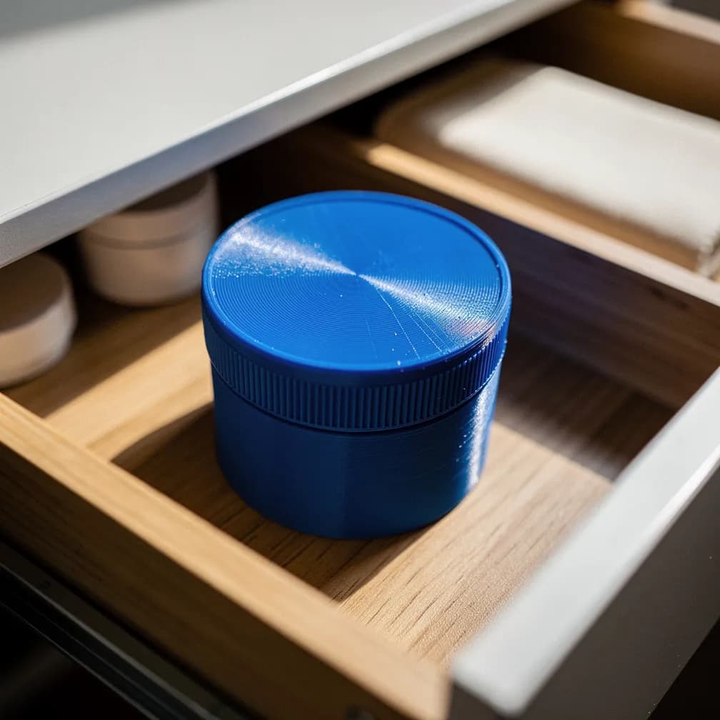Boîte à couvercle vissé — bleu