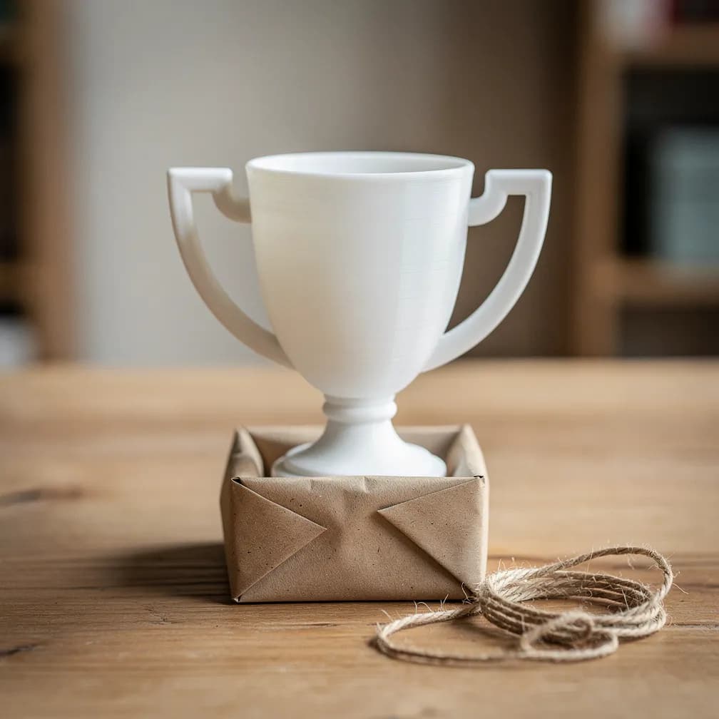 Trophée sur mesure — blanc