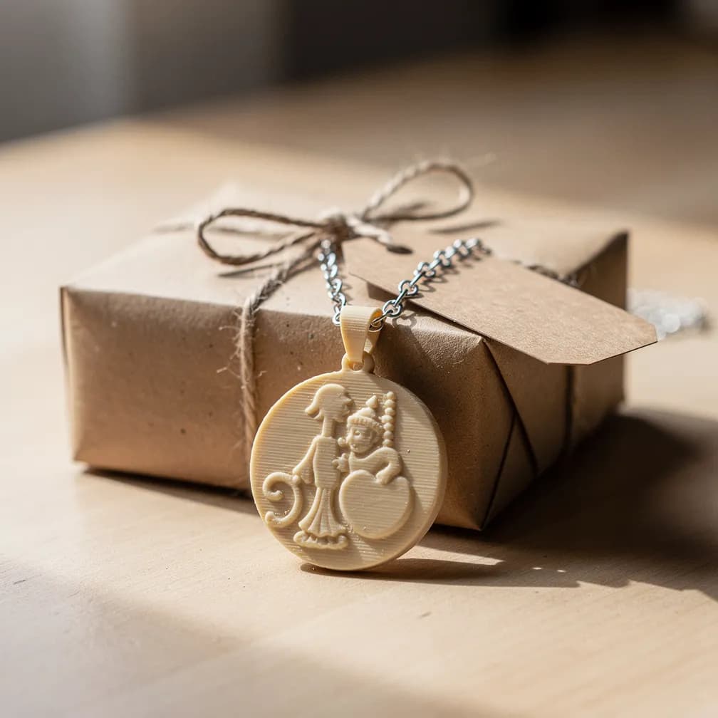 Pendentif — beige