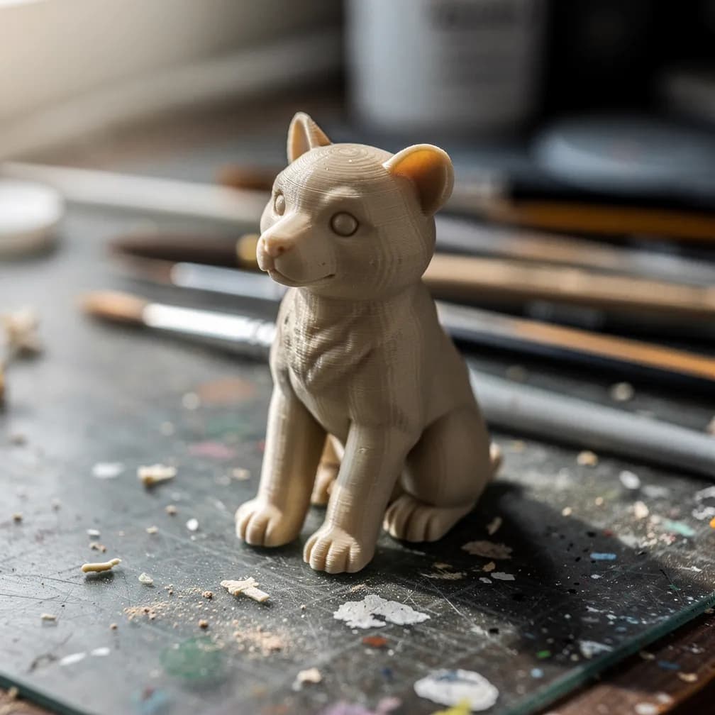 Figurine animale — beige