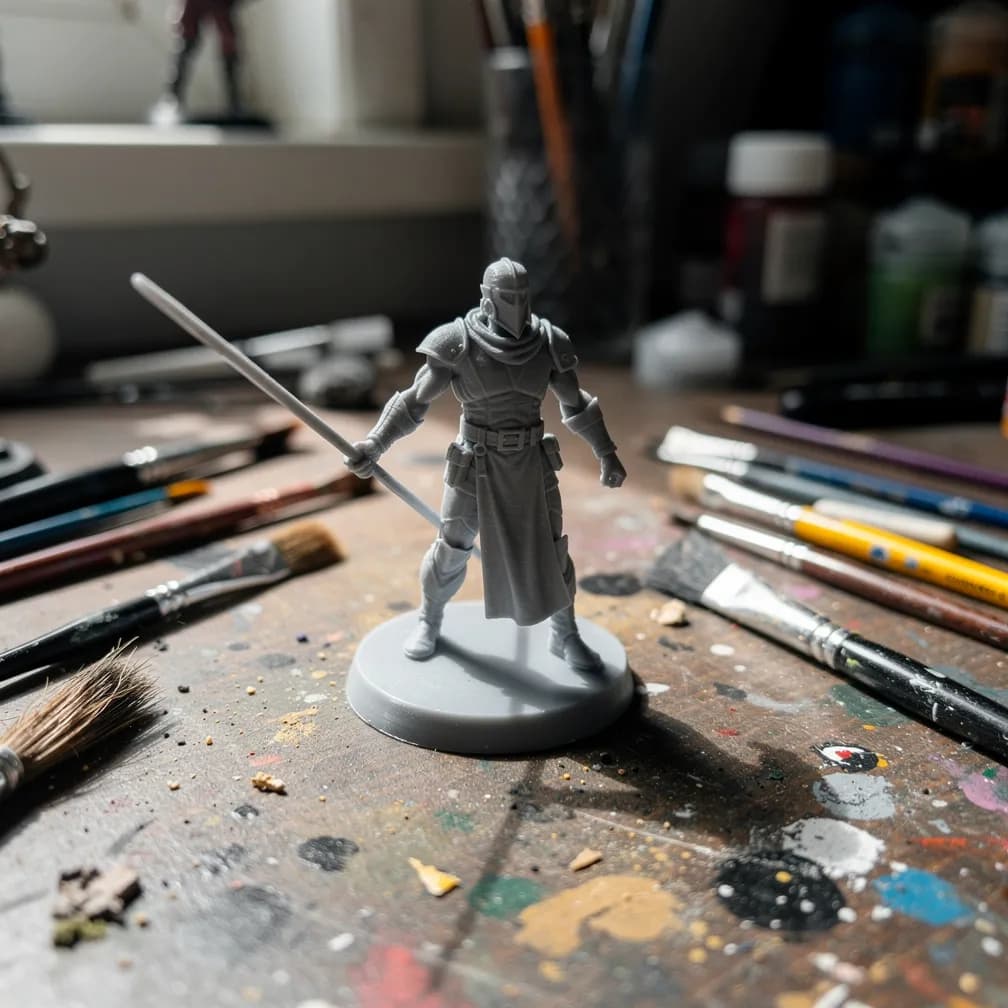 Figurine de héros — gris