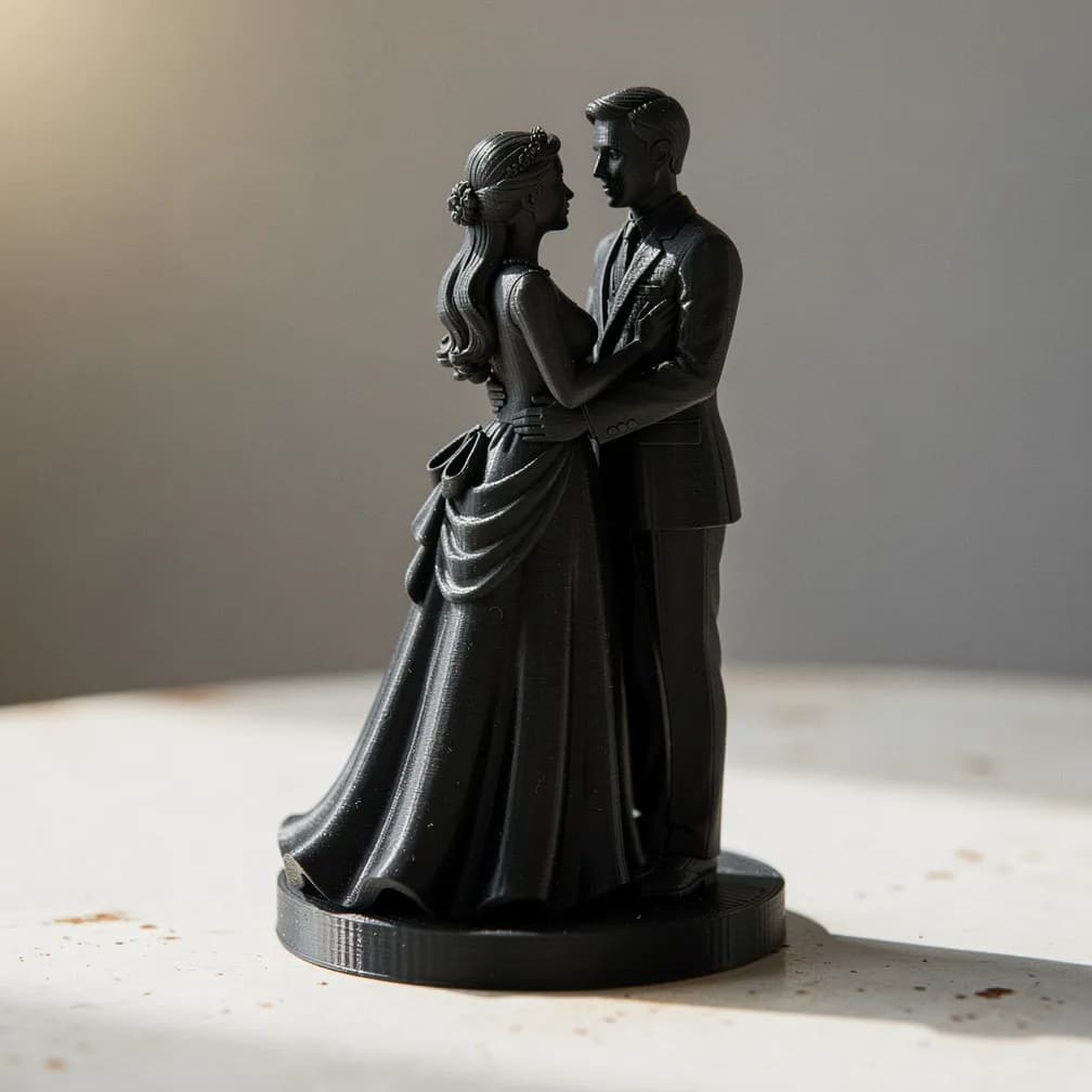 Figurine de mariés — noir