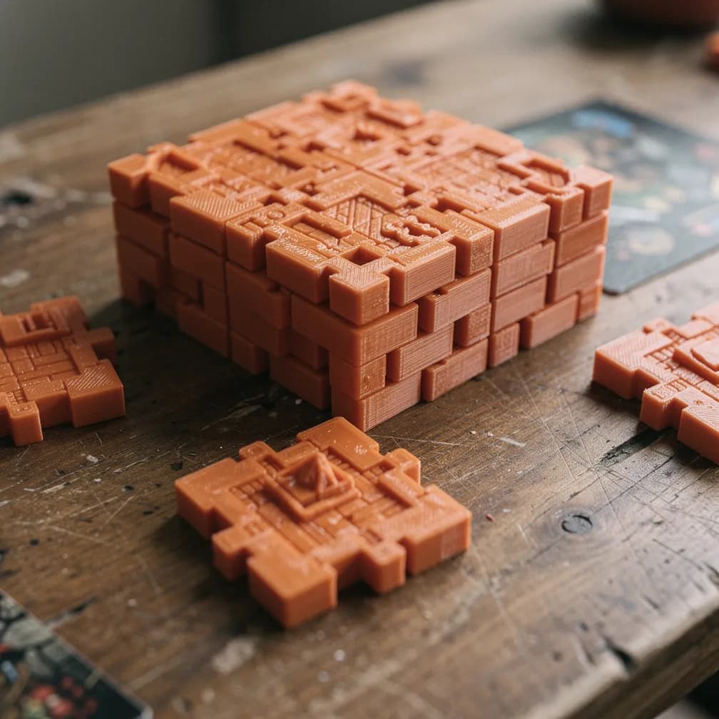 Plateau de jeu modulaire — terracotta