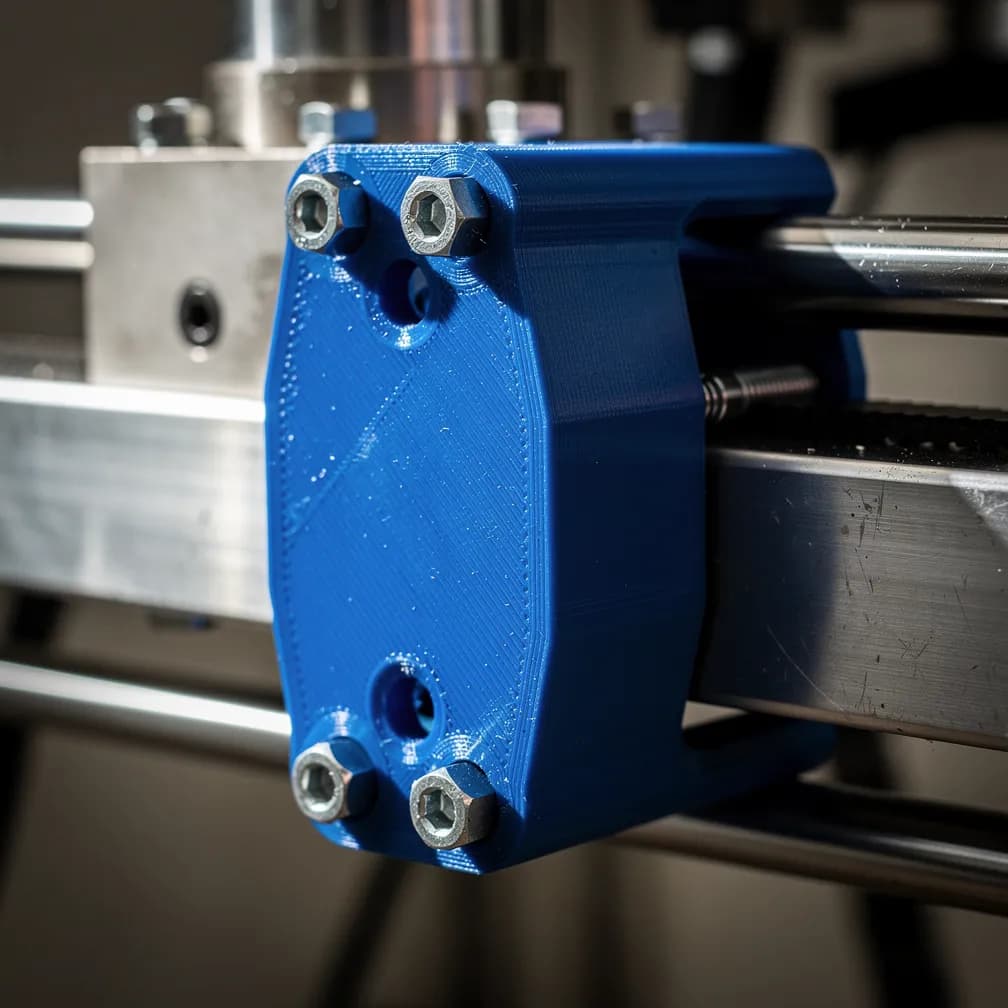 Support moteur — bleu