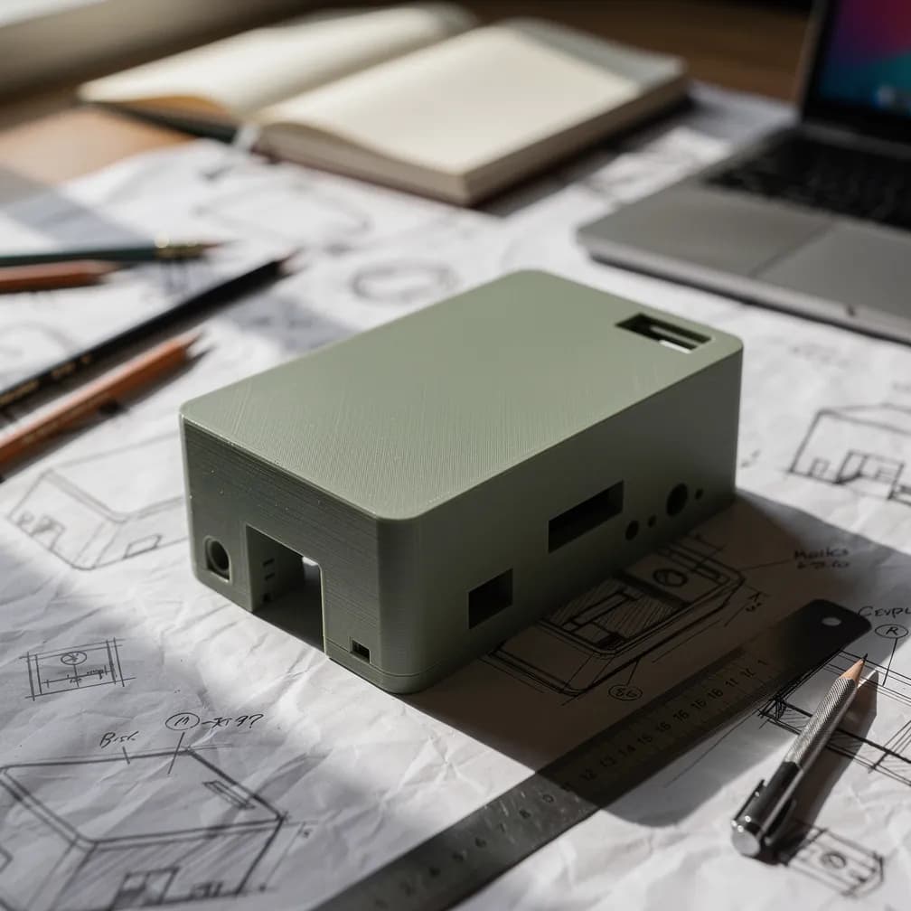 Prototype de boîtier — vert sauge