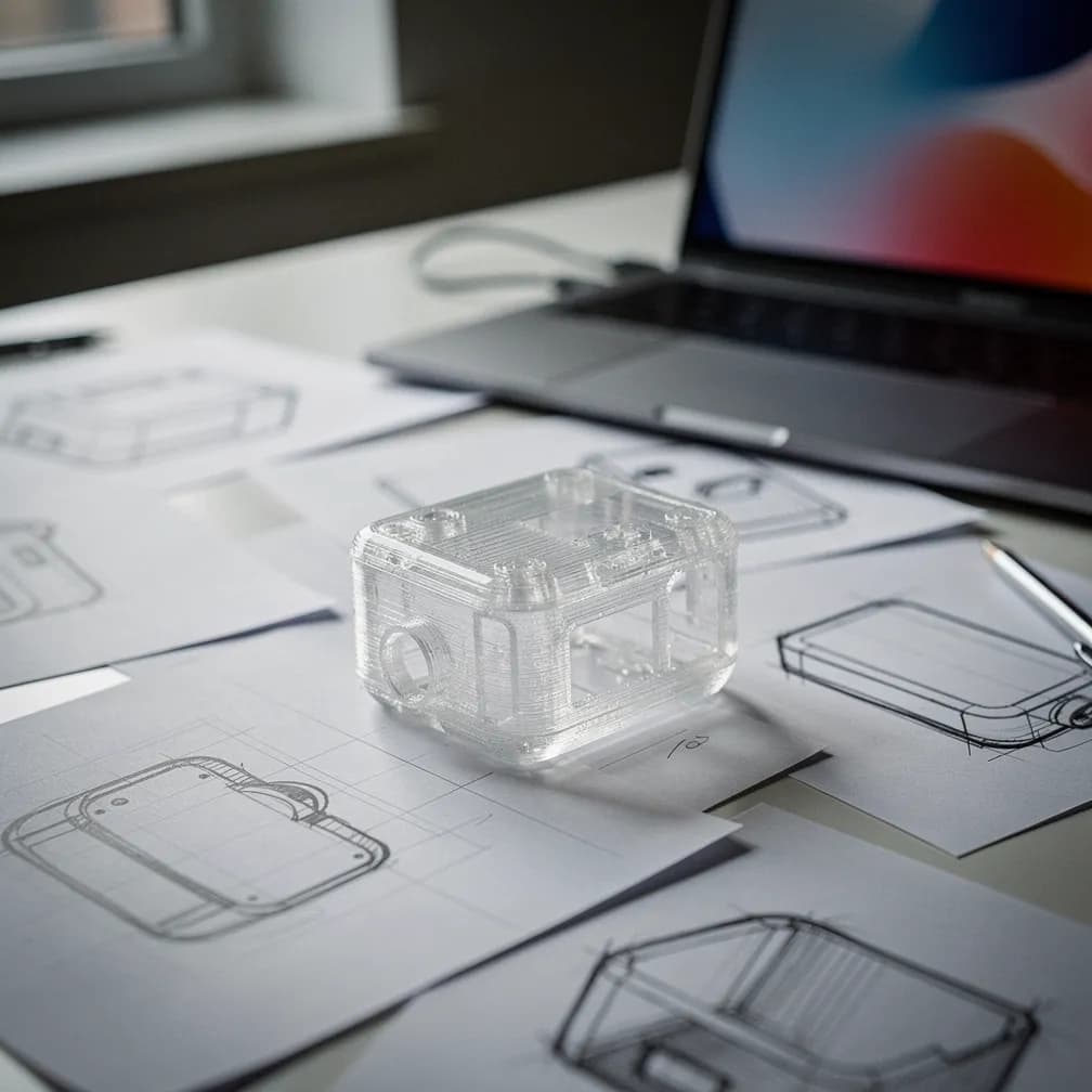 Maquette d'objet connecté — transparent
