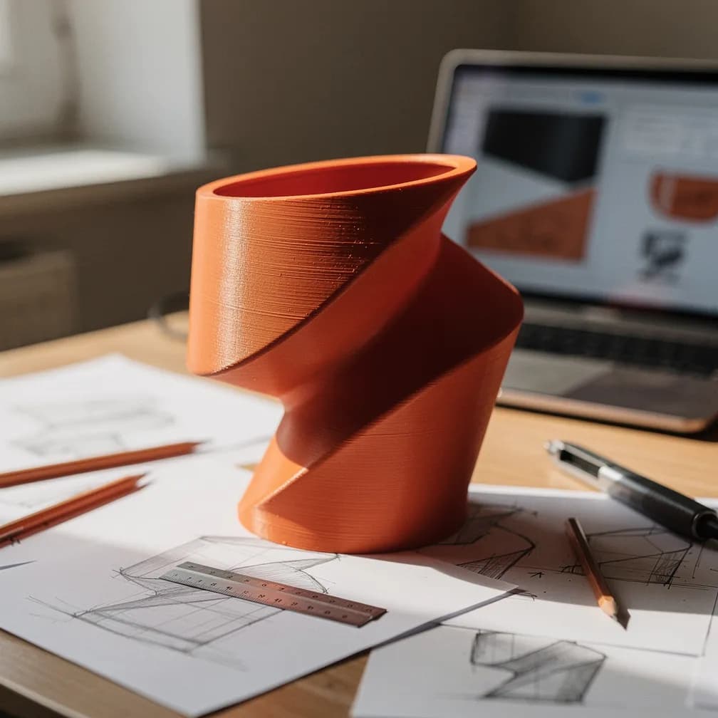 Prototype de luminaire — terracotta