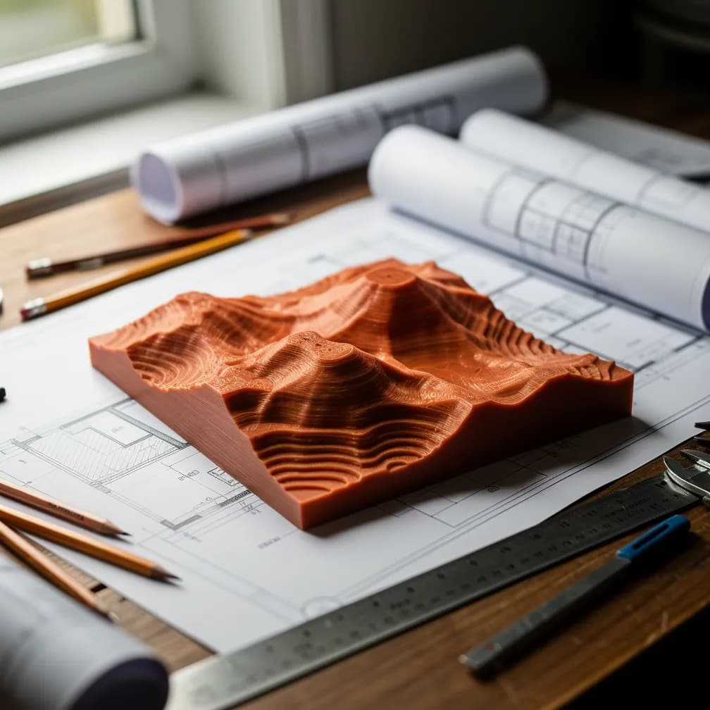 Terrain topographique — terracotta