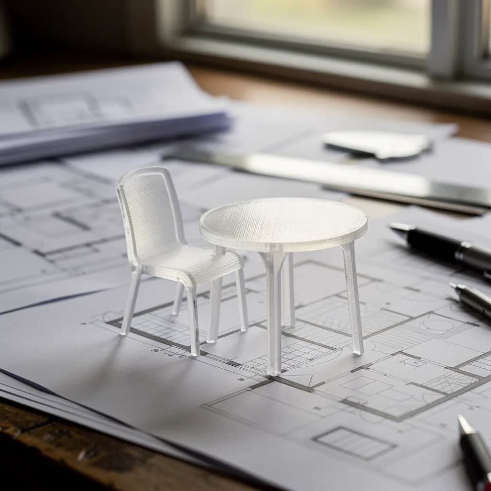 Mobilier miniature — transparent