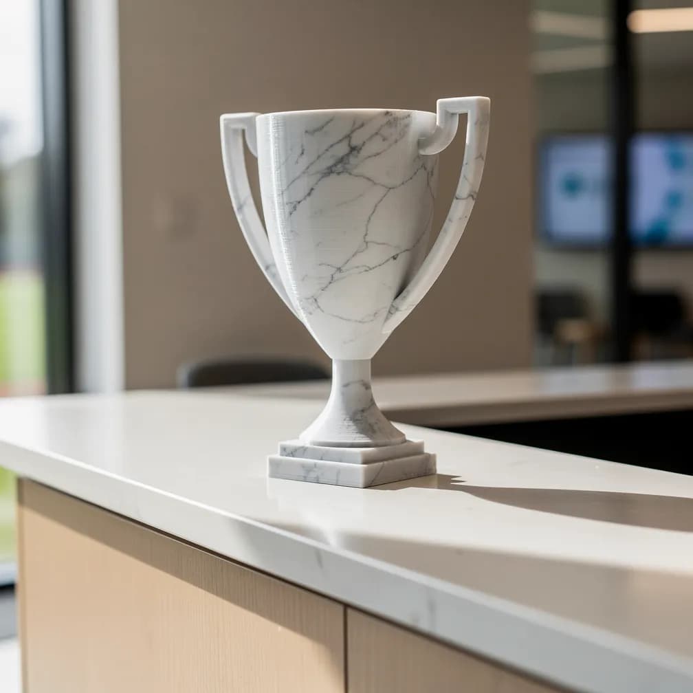 Trophée de club — effet marbre