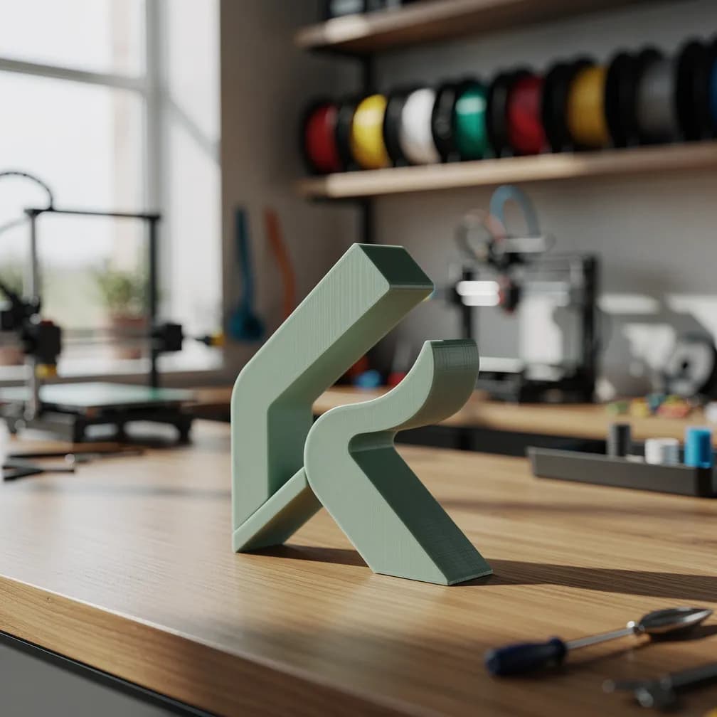 Logo en volume — vert sauge
