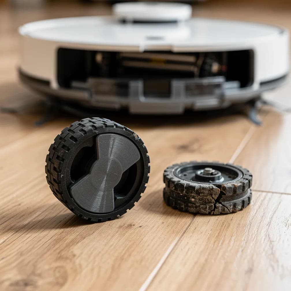Roulette avant de Roomba cassée : nettoyer, remplacer ou refaire au bon diamètre